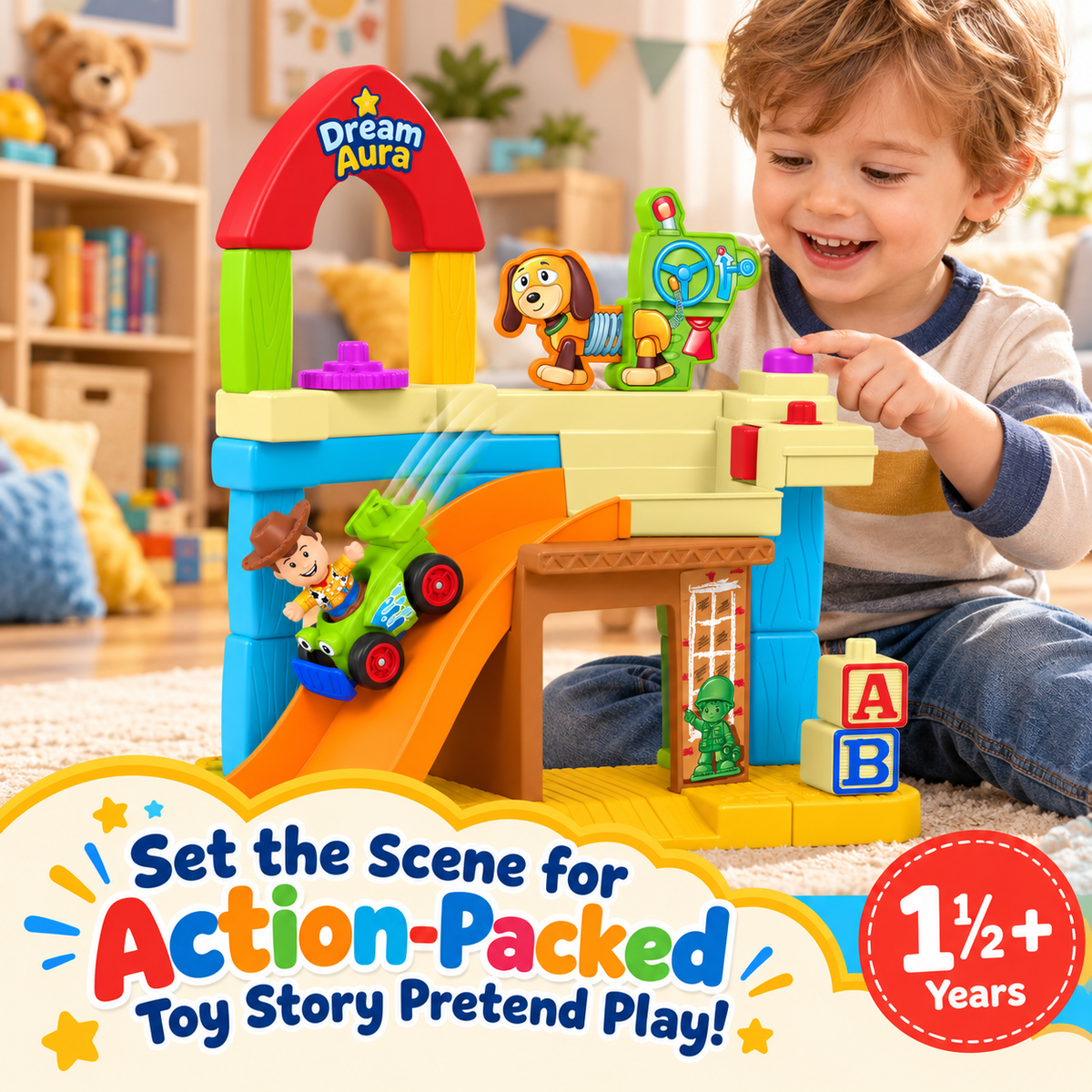 Toddler Race Track Playset with Toy Car